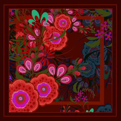 Ukrainian Flowers - Red